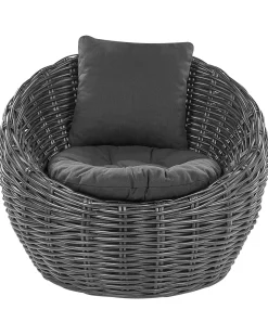Online Beliani Sedia da giardino LERICI Rattan Nero