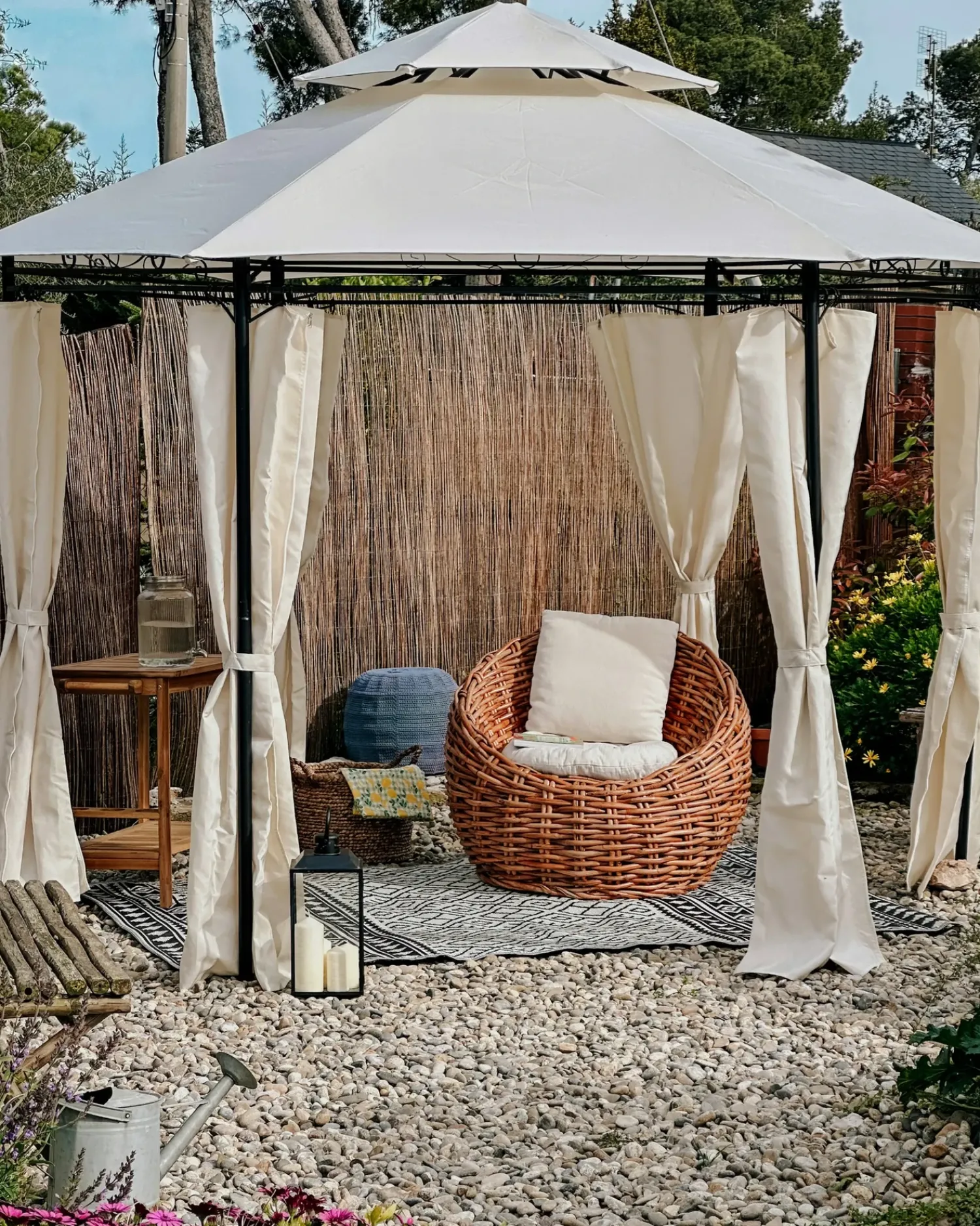 Discount Beliani Sedia da giardino LERICI Rattan Naturale Beige Naturale