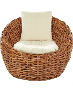Discount Beliani Sedia da giardino LERICI Rattan Naturale Beige Naturale