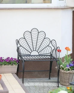 Clearance Beliani Sedia da giardino LIGURIA Metallo Nero