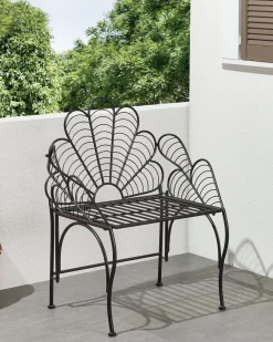 Clearance Beliani Sedia da giardino LIGURIA Metallo Nero