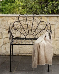 Clearance Beliani Sedia da giardino LIGURIA Metallo Nero