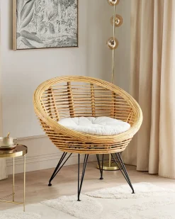 Sale Beliani MARATEA Rattan Naturale Beige Naturale Nero