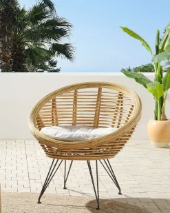 Sale Beliani MARATEA Rattan Naturale Beige Naturale Nero