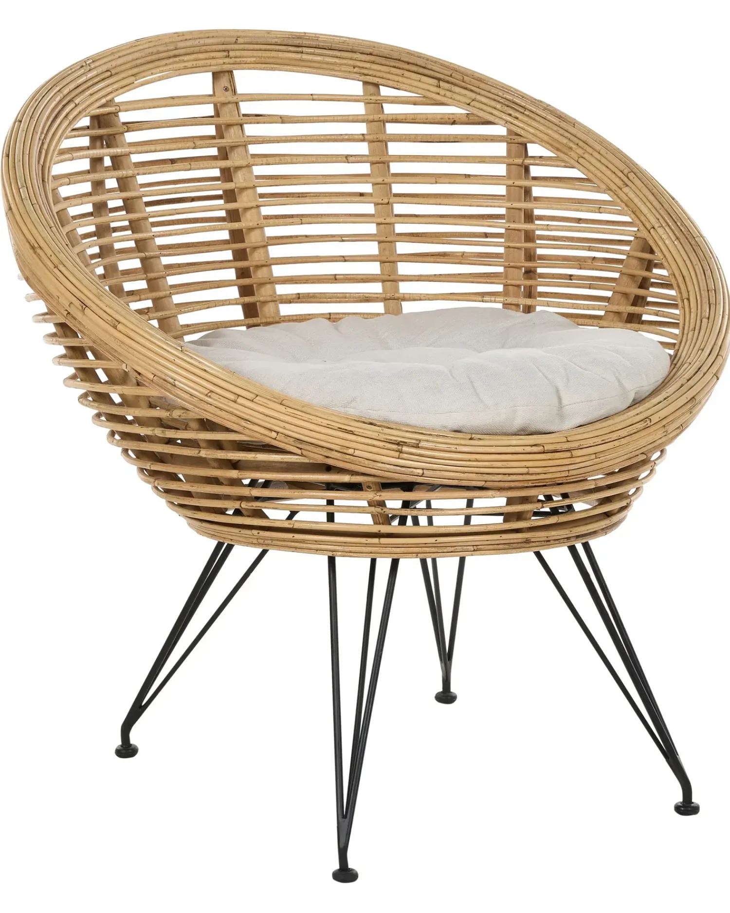 Sale Beliani MARATEA Rattan Naturale Beige Naturale Nero