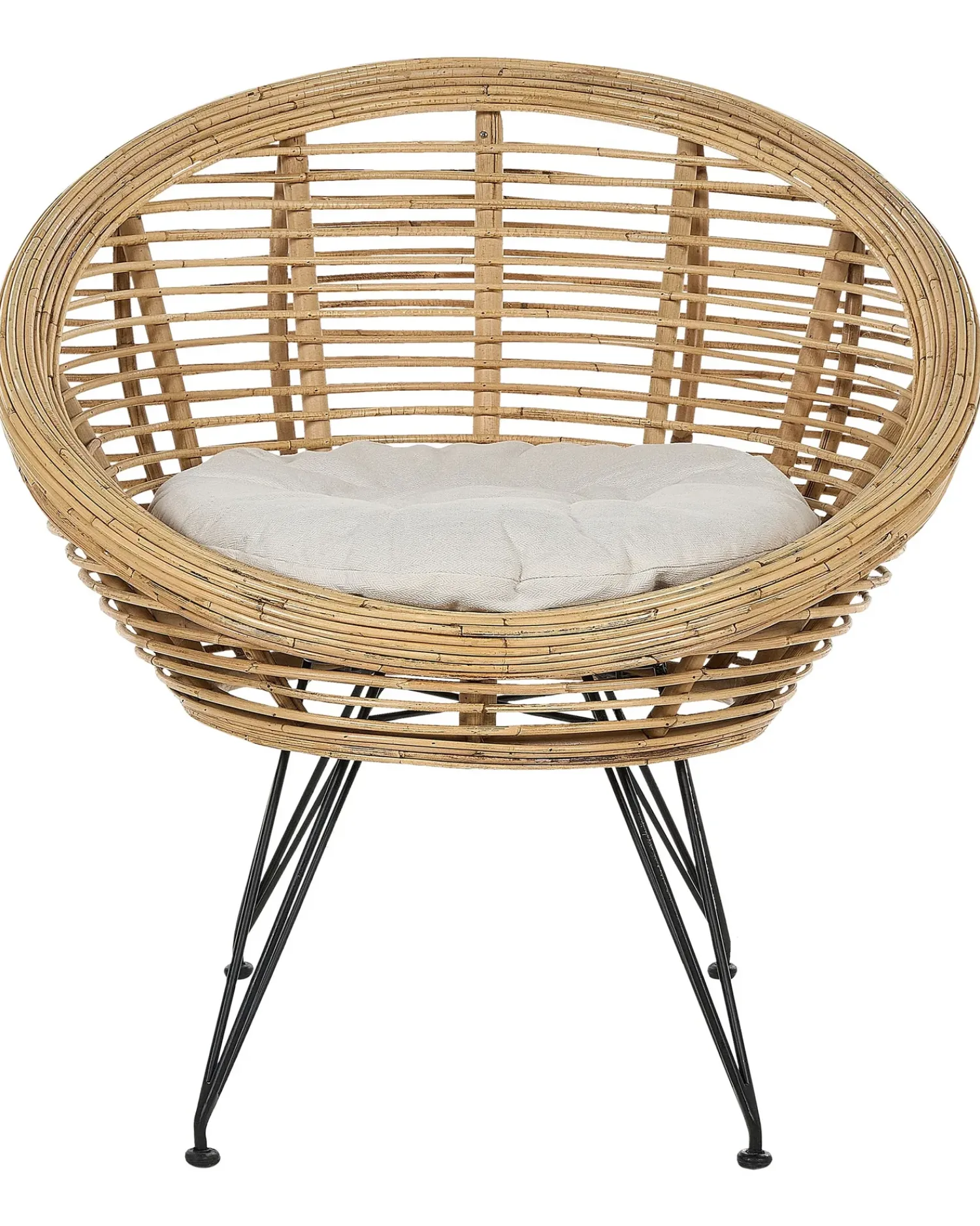 Sale Beliani MARATEA Rattan Naturale Beige Naturale Nero