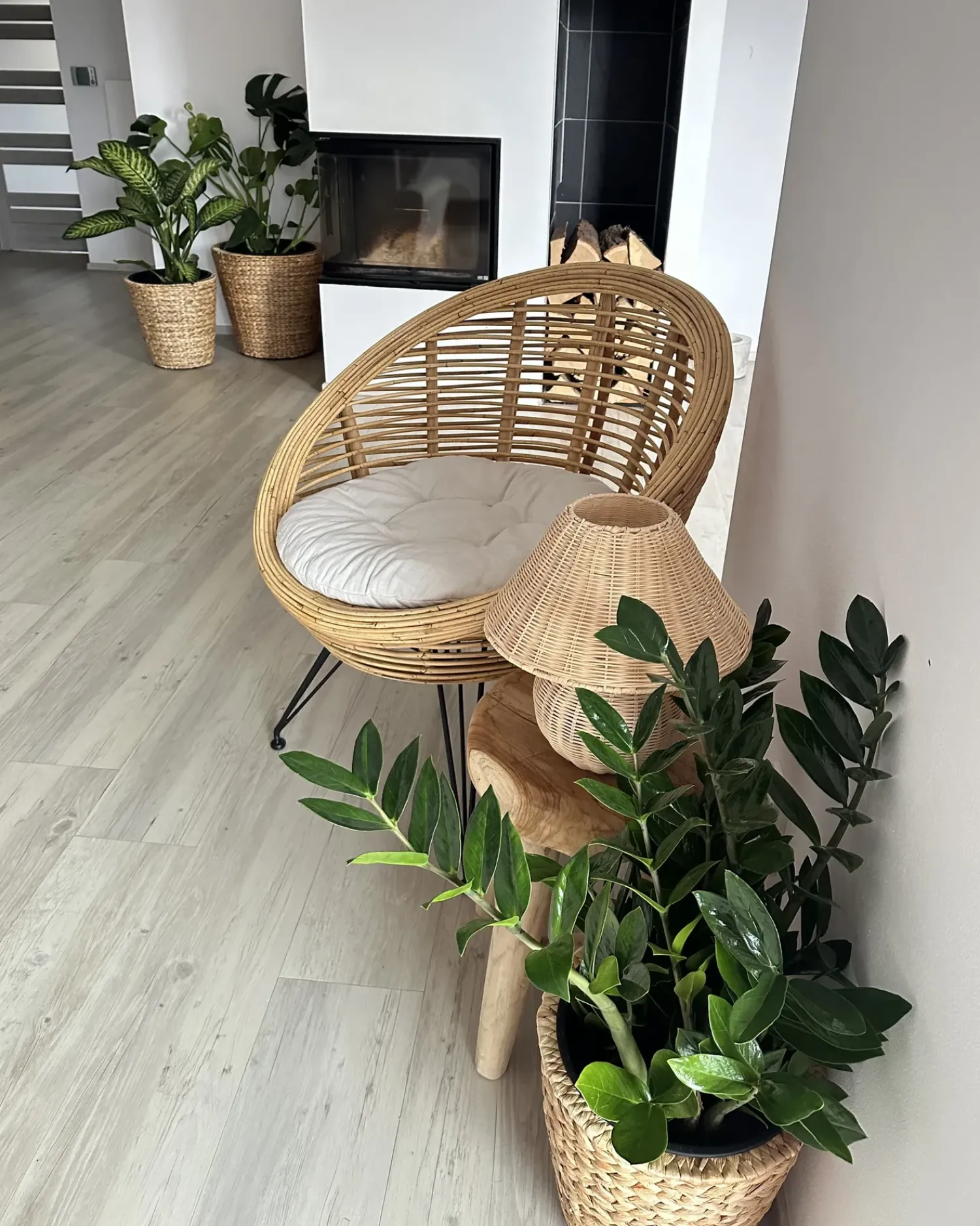 Sale Beliani MARATEA Rattan Naturale Beige Naturale Nero