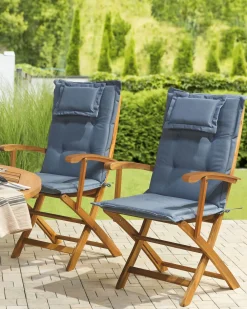 Sale Beliani MAUI Legno d'acacia Blu Blu Marrone