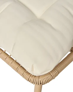 Discount Beliani Sedia da giardino MURANO Rattan sintetico (PE) Naturale Bianco Beige Naturale