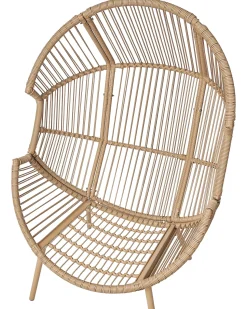 Discount Beliani Sedia da giardino MURANO Rattan sintetico (PE) Naturale Bianco Beige Naturale