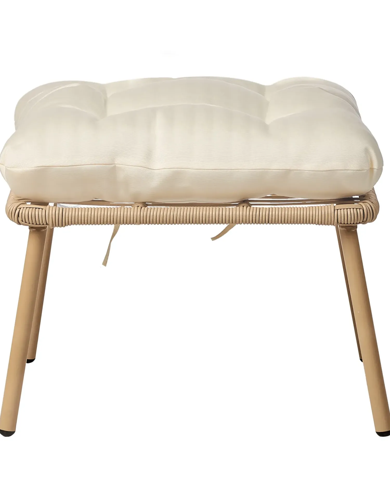 Discount Beliani Sedia da giardino MURANO Rattan sintetico (PE) Naturale Bianco Beige Naturale