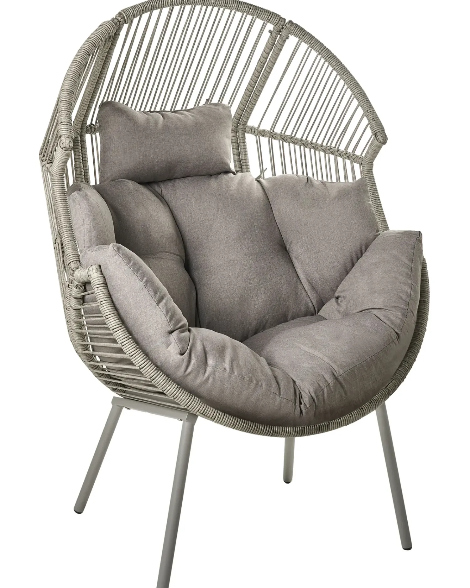 Online Beliani Sedia da giardino MURANO Rattan sintetico (PE) Grigio