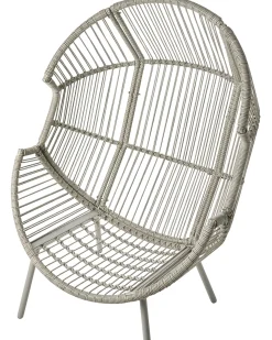Online Beliani Sedia da giardino MURANO Rattan sintetico (PE) Grigio