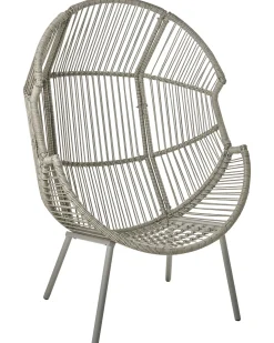Online Beliani Sedia da giardino MURANO Rattan sintetico (PE) Grigio