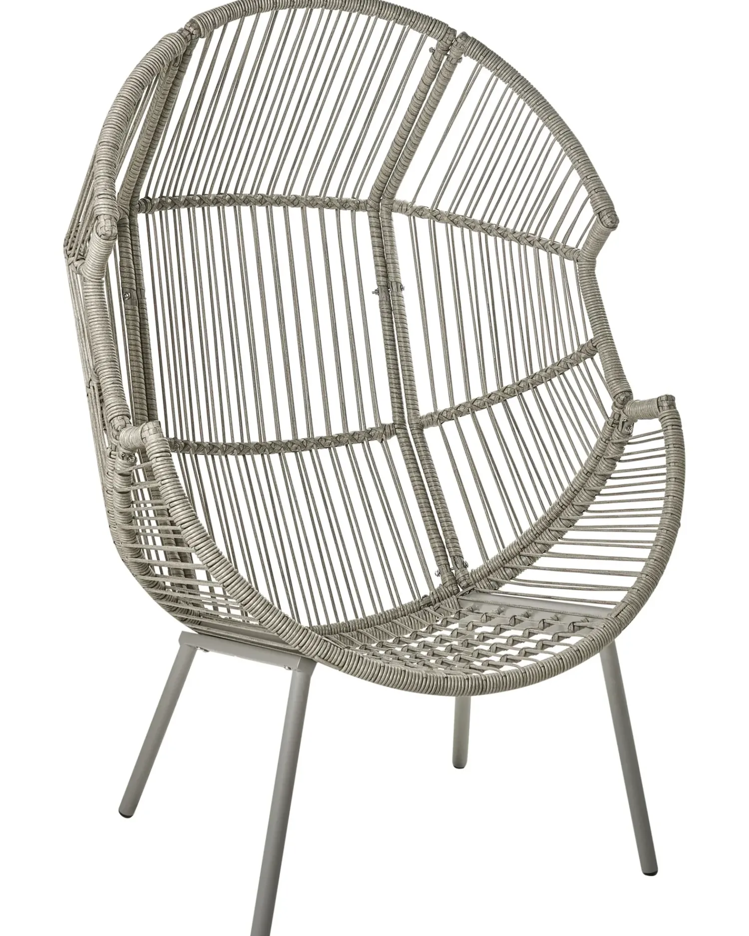 Online Beliani Sedia da giardino MURANO Rattan sintetico (PE) Grigio