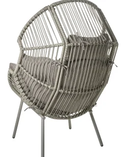 Online Beliani Sedia da giardino MURANO Rattan sintetico (PE) Grigio