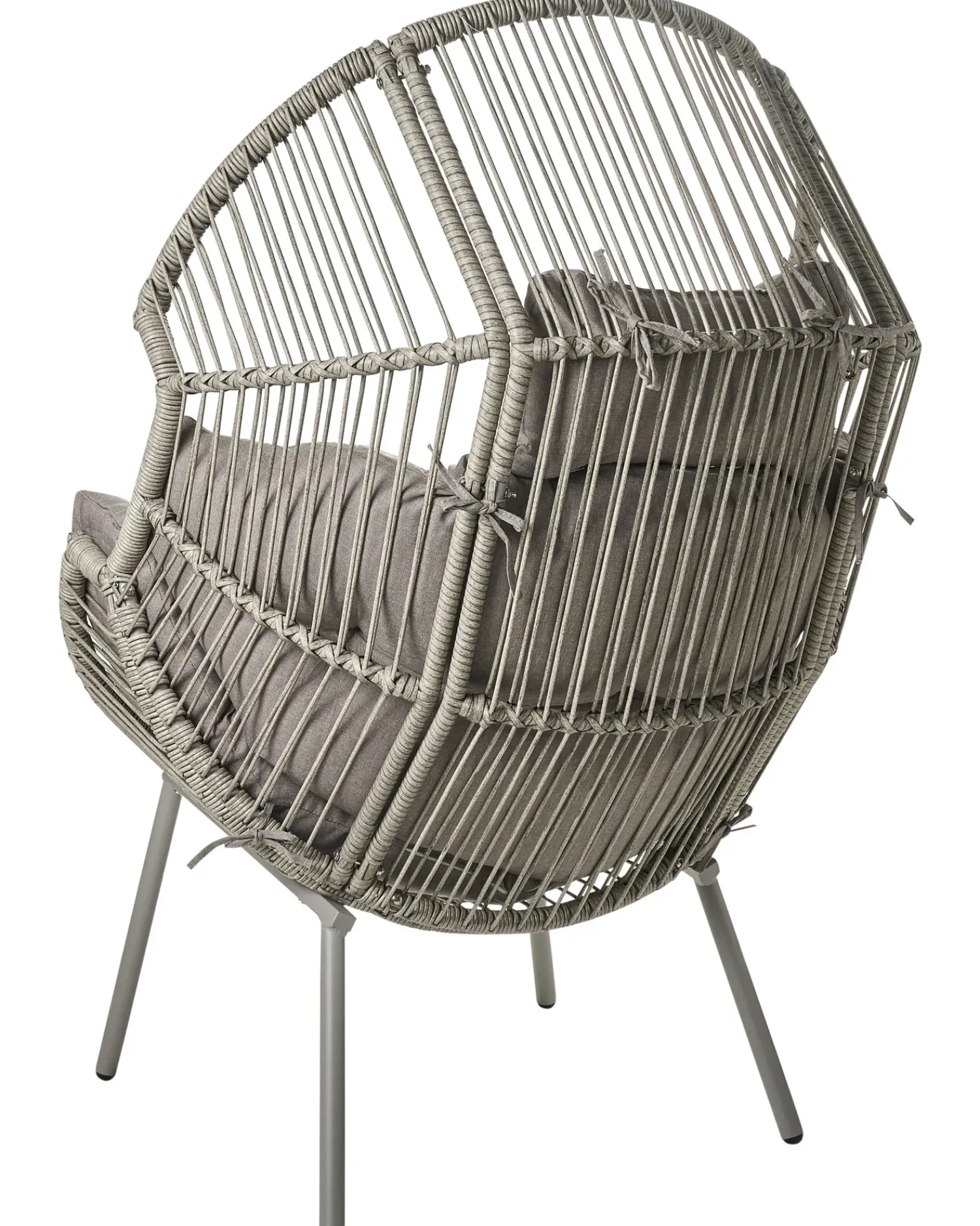 Online Beliani Sedia da giardino MURANO Rattan sintetico (PE) Grigio