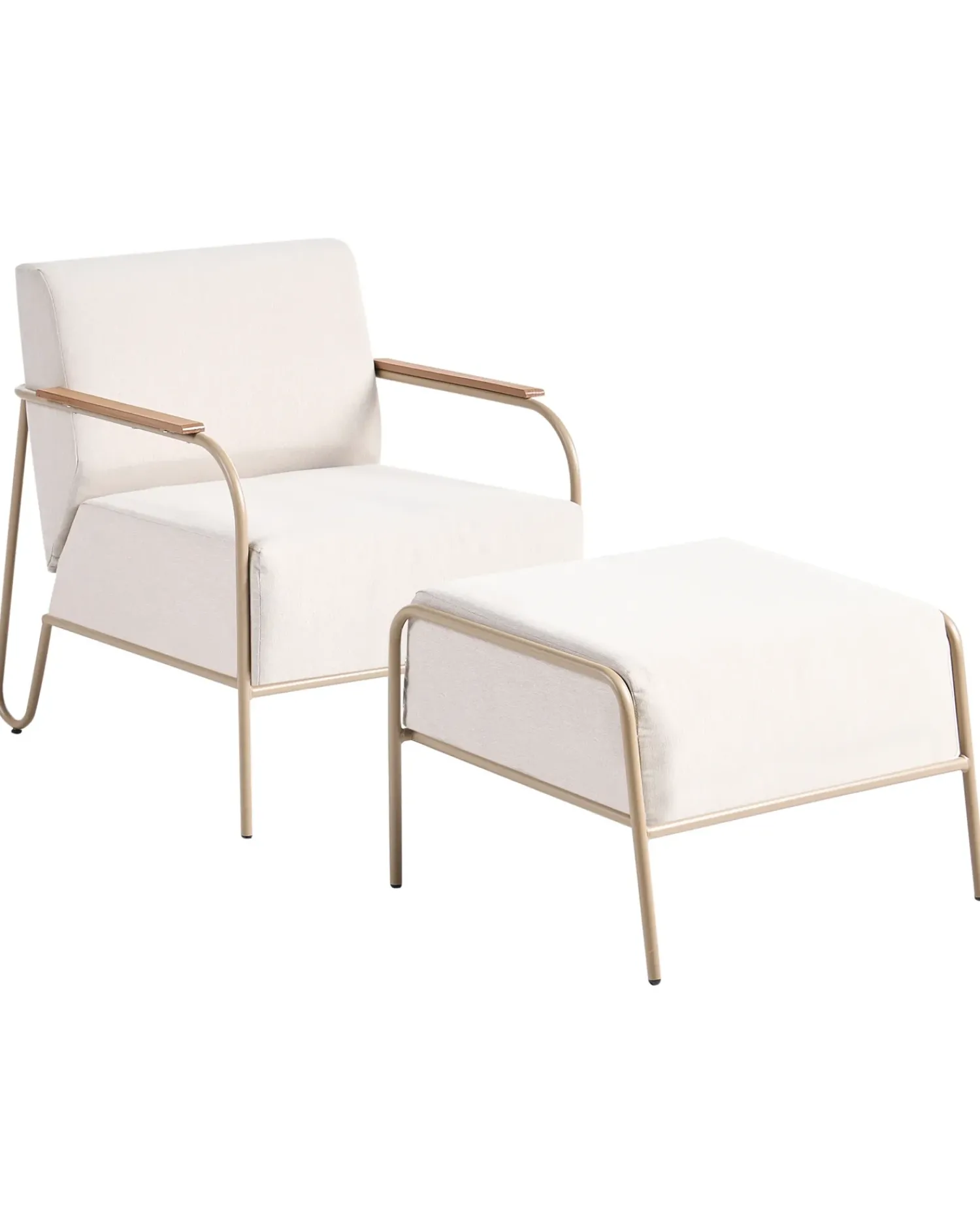 Clearance Beliani NIMIS con ottomana chiaro Beige