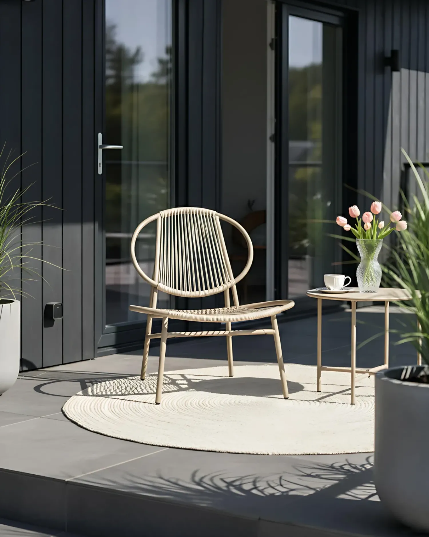 Beliani OVARO Rattan sintetico (PE) Beige
