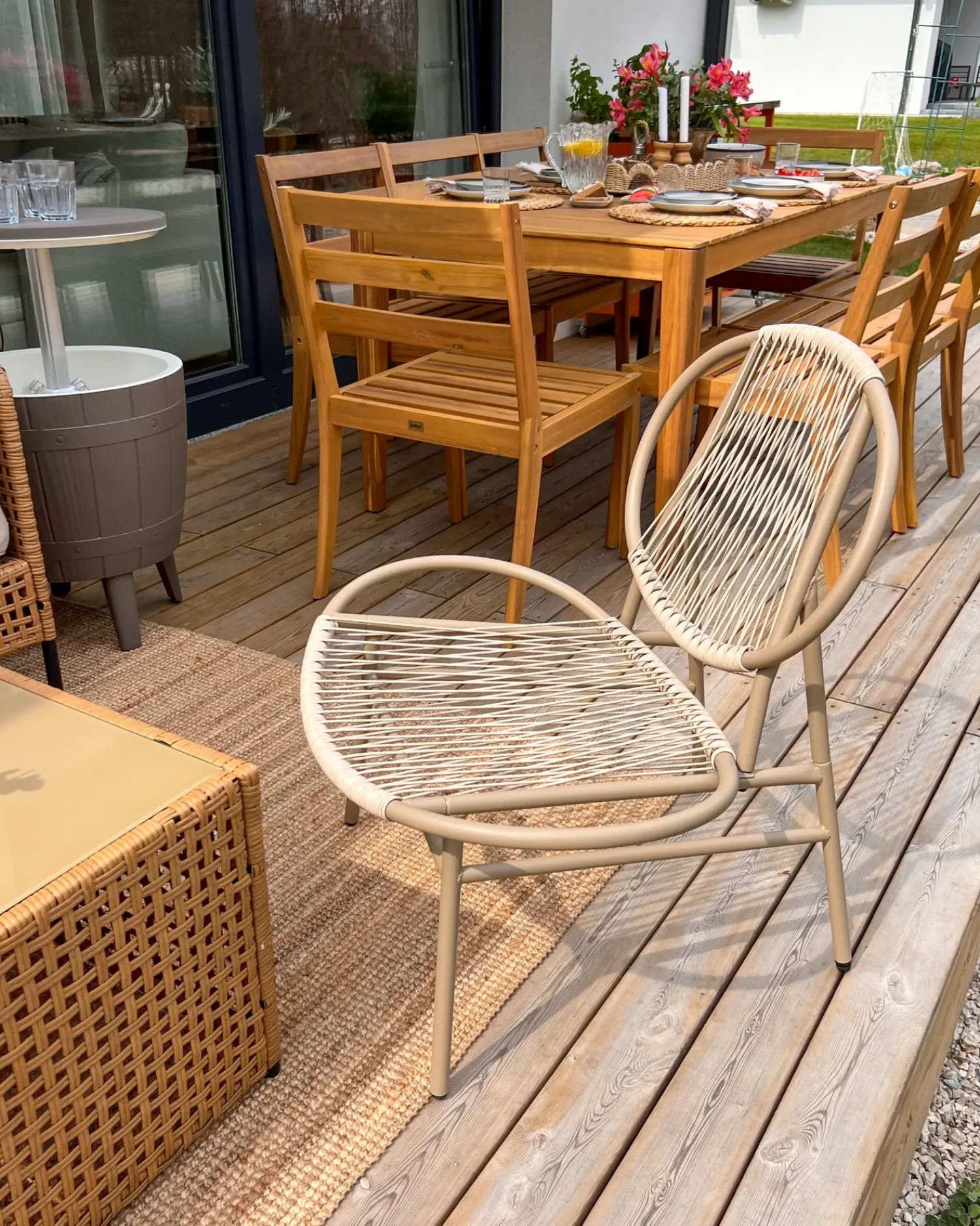 Beliani OVARO Rattan sintetico (PE) Beige