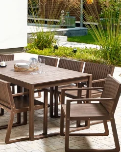 Outlet Beliani Sedia da giardino SASSARI Legno d'acacia scuro Marrone