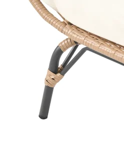 Hot Beliani Sedia da giardino VEROLI Rattan sintetico (PE) Beige Beige Beige Naturale Nero
