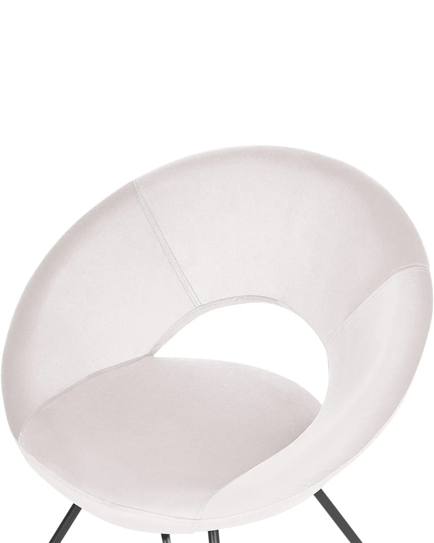 Sedia da pranzo RACHEL Velluto Bianco sporco