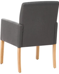 Best Beliani Sedia da pranzo ROCKEFELLER Tessuto Grigio Marrone Grigio