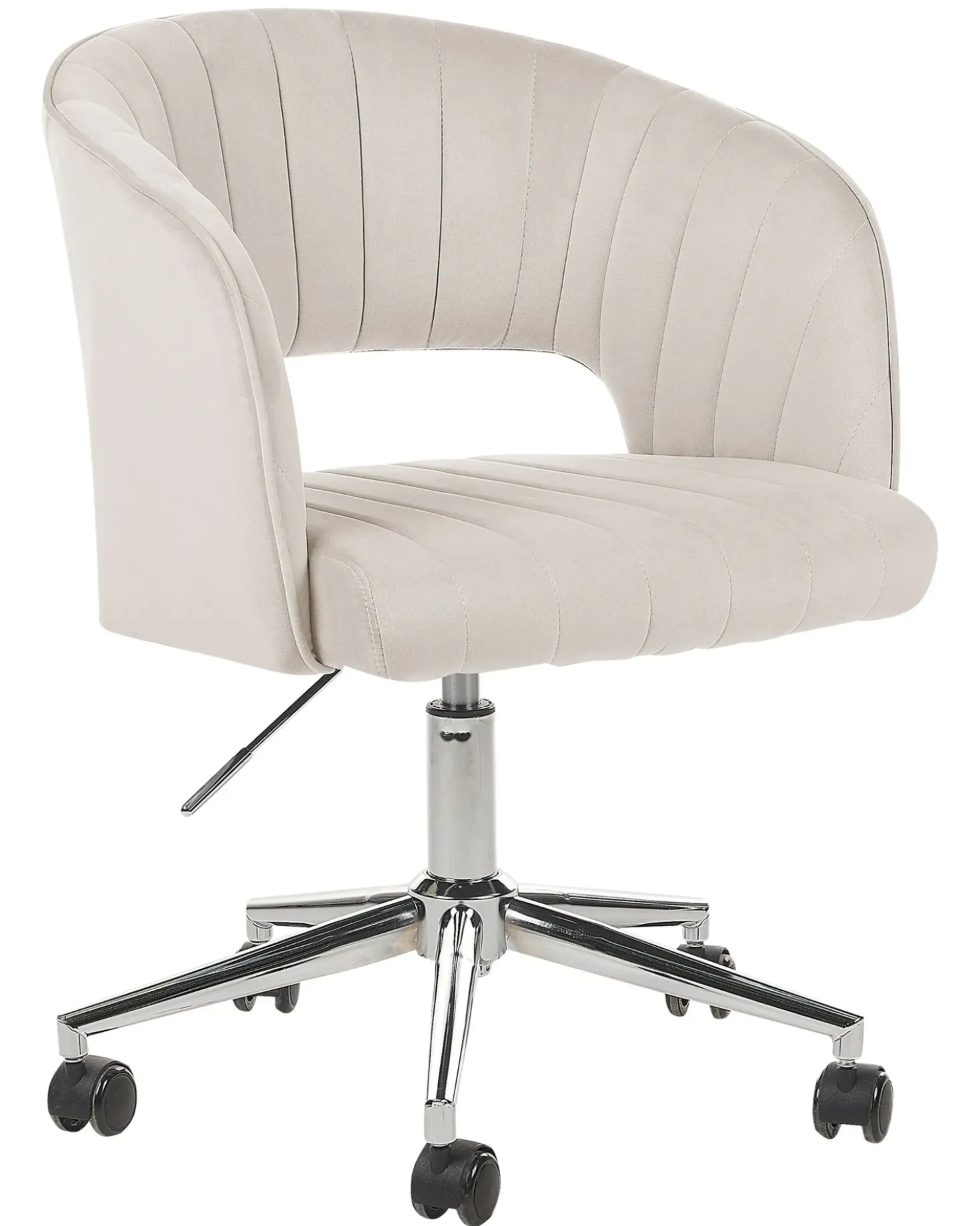 Sedia da scrivania KATONAH Velluto Beige chiaro