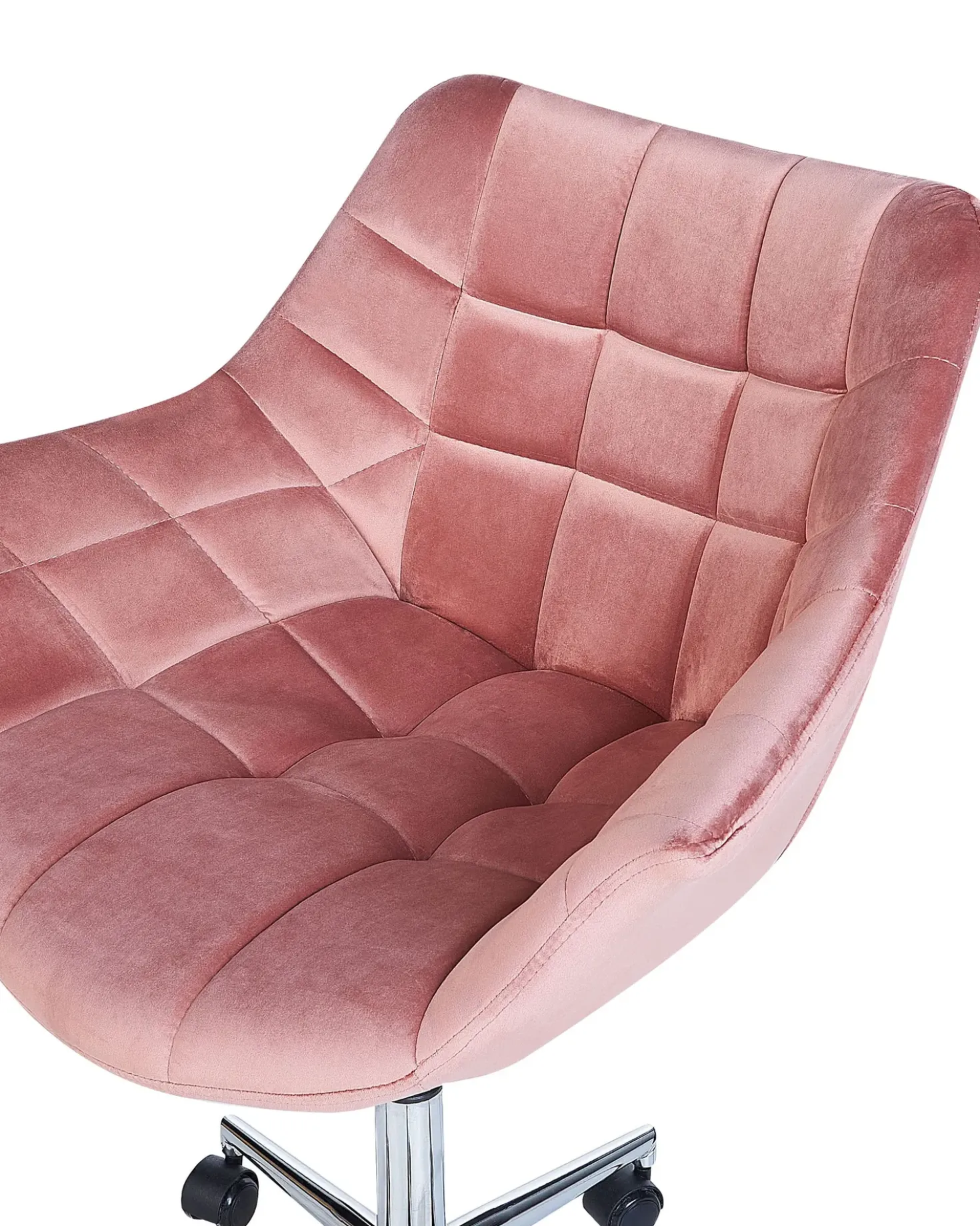 Sedia da scrivania LABELLE Velluto Rosa