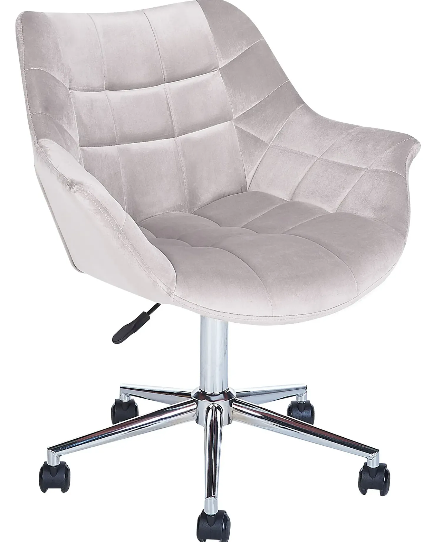 Sedia da scrivania LABELLE Velluto Grigio