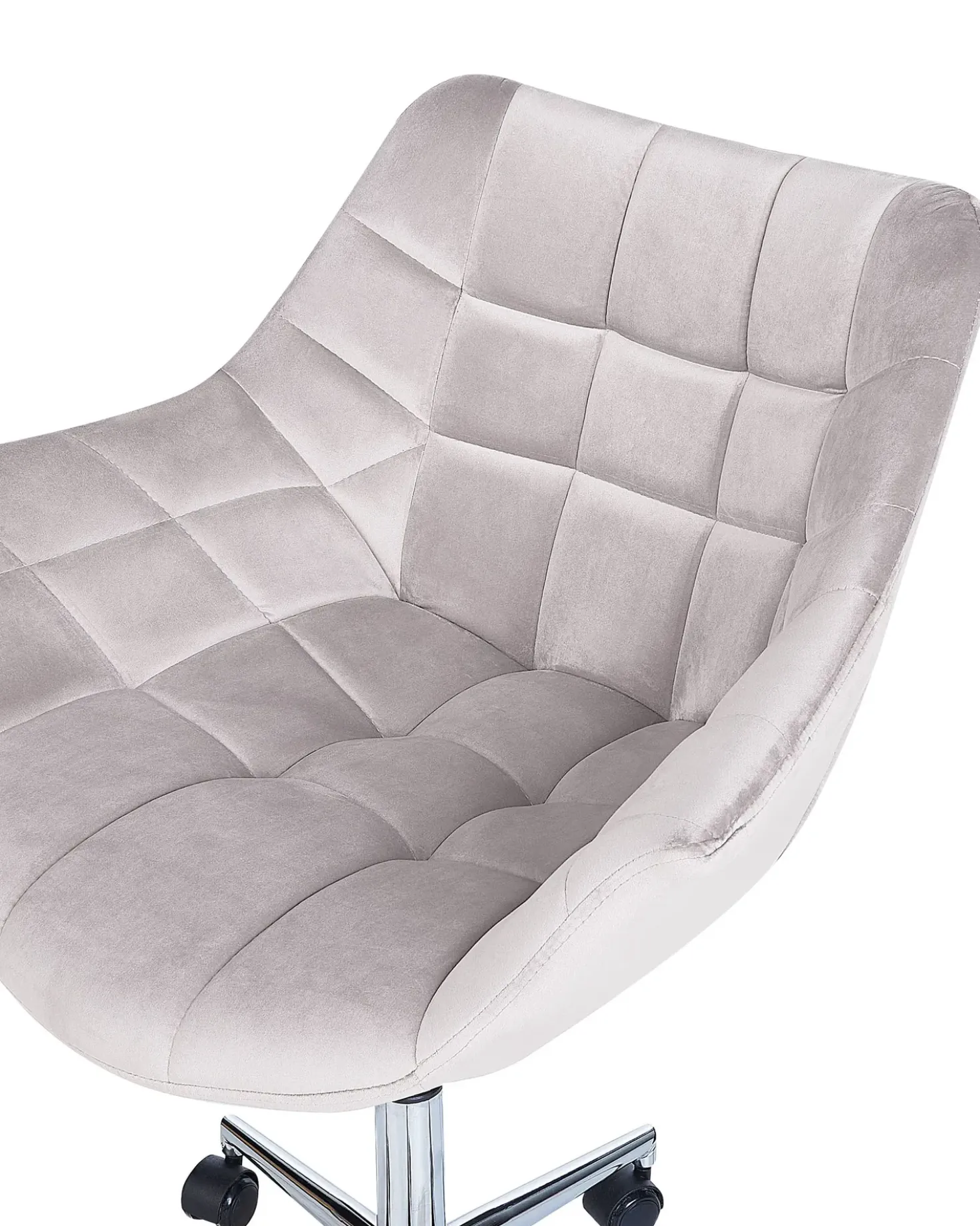 Sedia da scrivania LABELLE Velluto Grigio