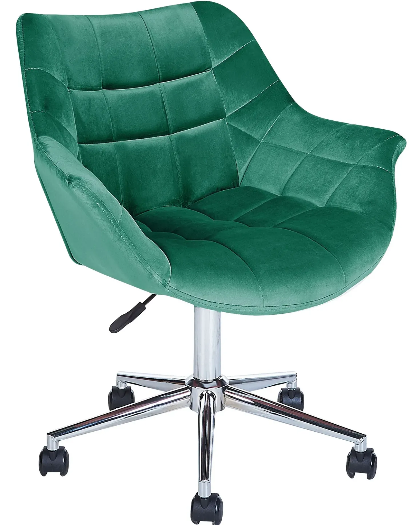 Sedia da scrivania LABELLE Velluto Verde smeraldo