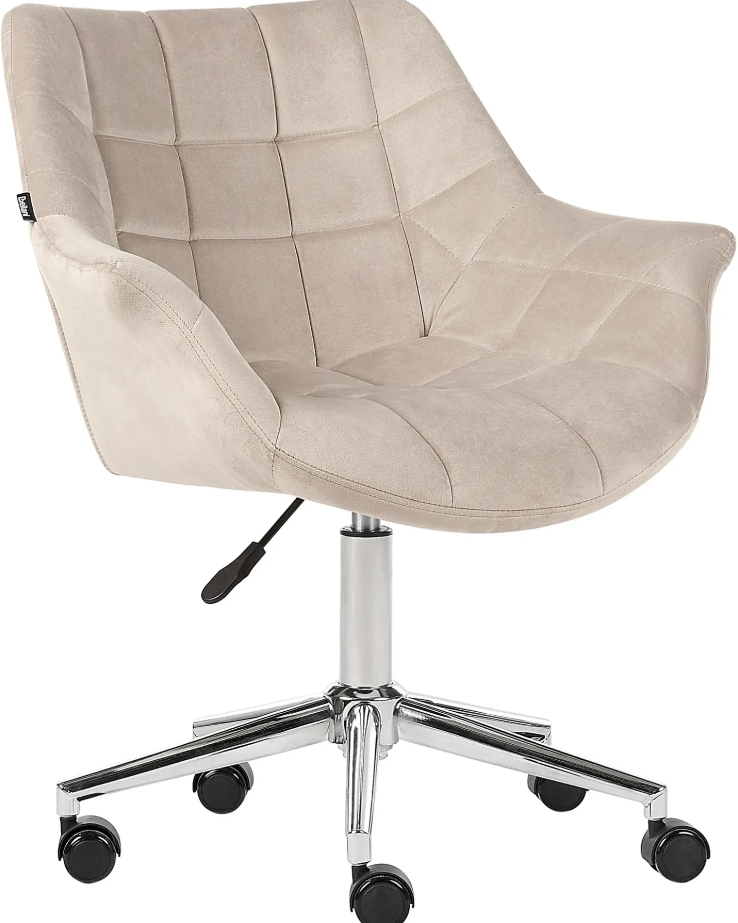 Sedia da scrivania LABELLE Velluto Beige