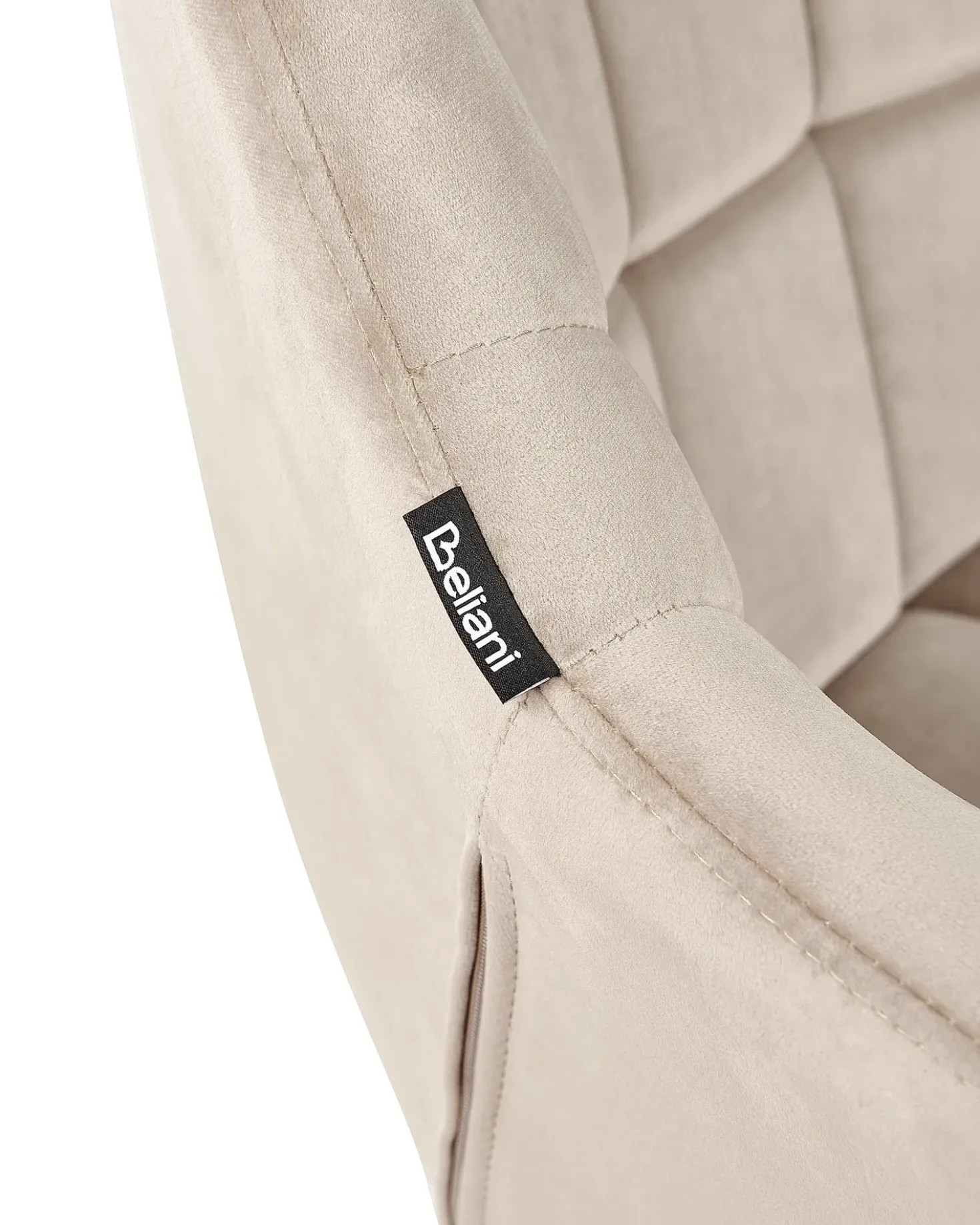 Sedia da scrivania LABELLE Velluto Beige