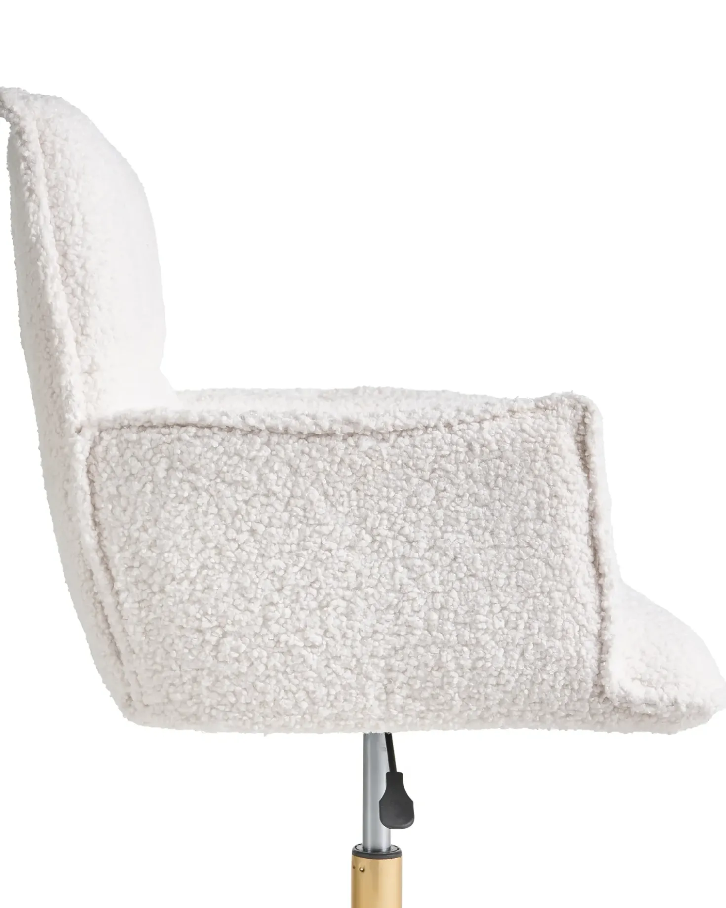 Sedia da scrivania MANULU Bouclé Bianco
