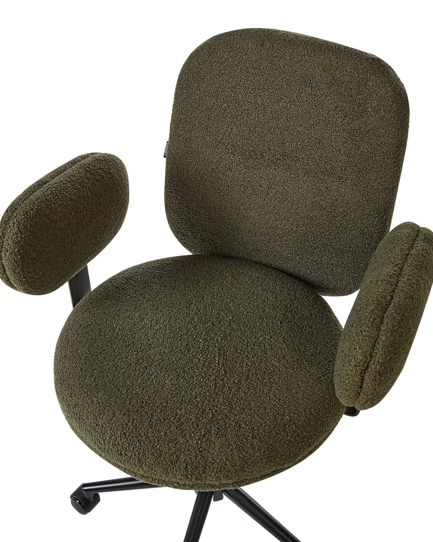 Sedia da scrivania MORAGA Bouclé Verde scuro