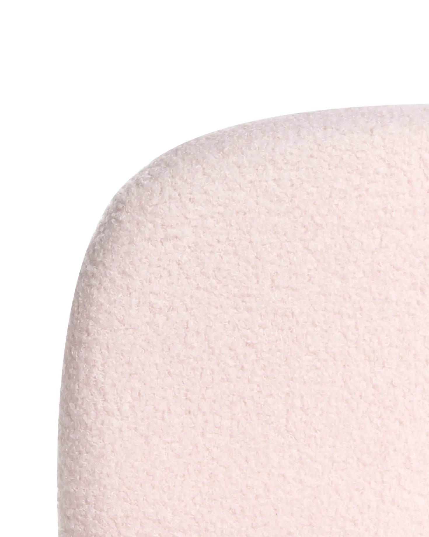 Sedia da scrivania MORAGA Bouclé Rosa pastello