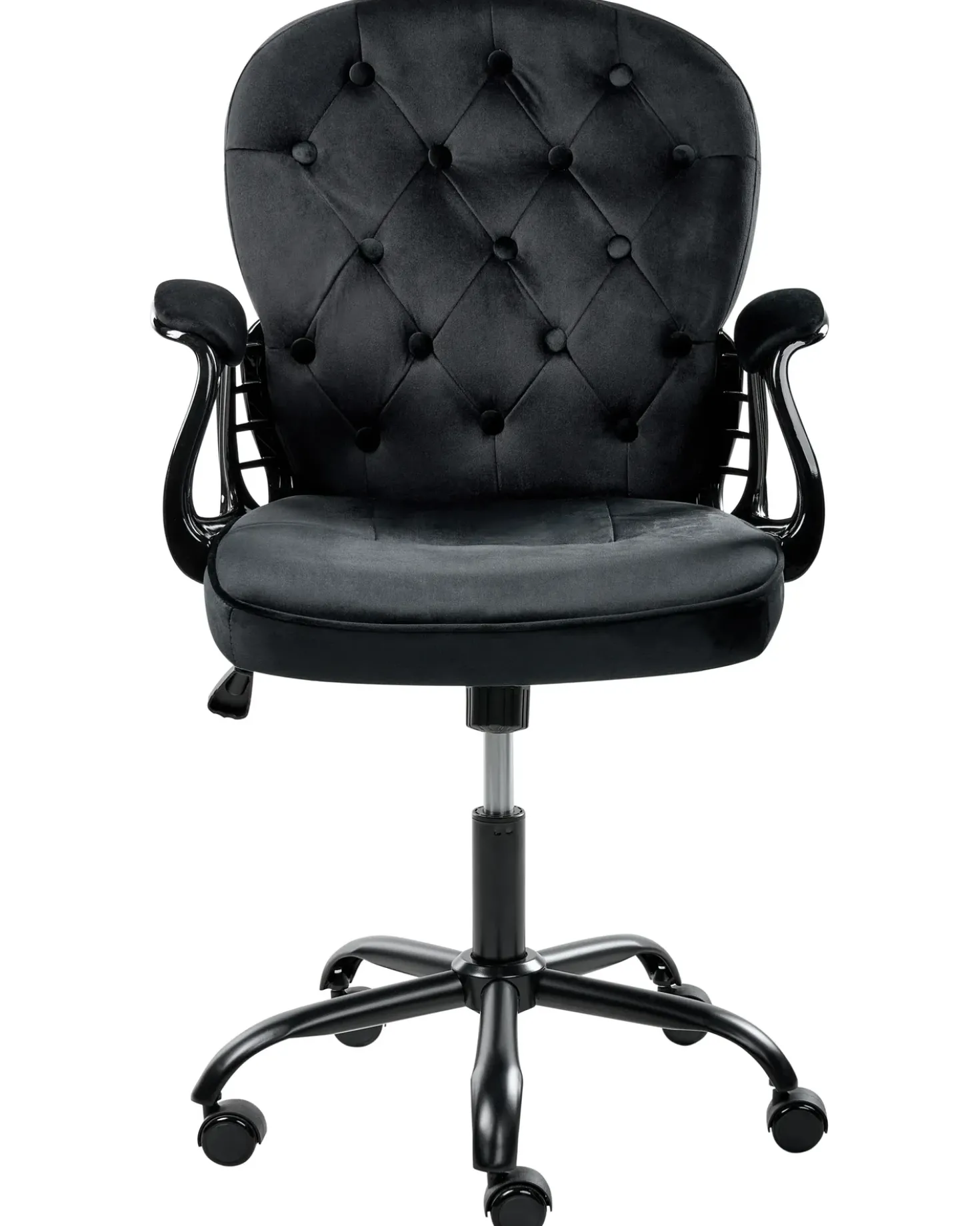 Sedia da scrivania PRINCESS Velluto Nero