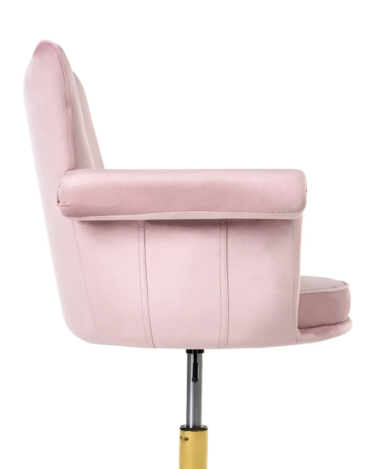 Sedia da scrivania VELENCIA Velluto Rosa pastello