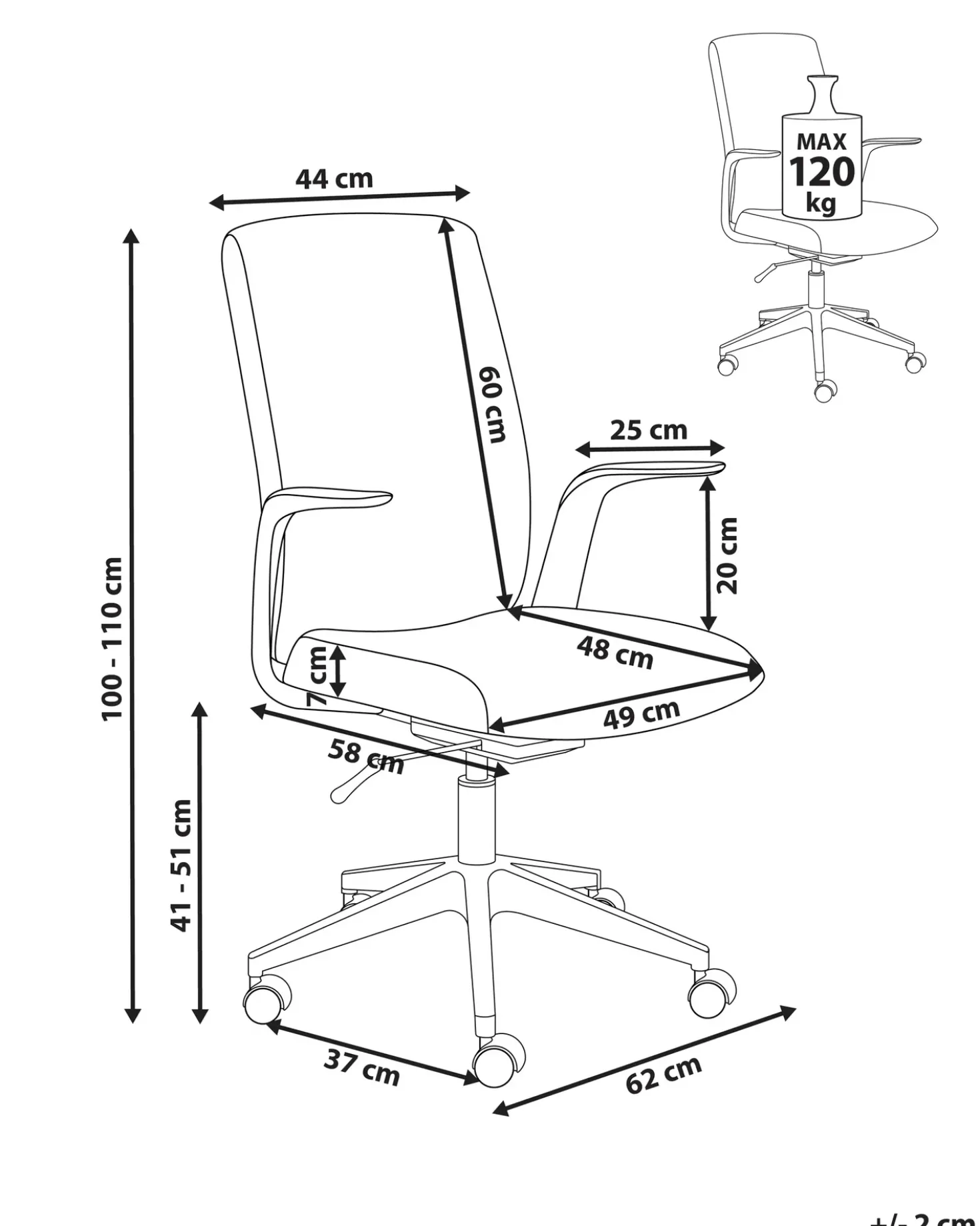 Sedia da ufficio CAPTAIN Tessuto Grigio chiaro