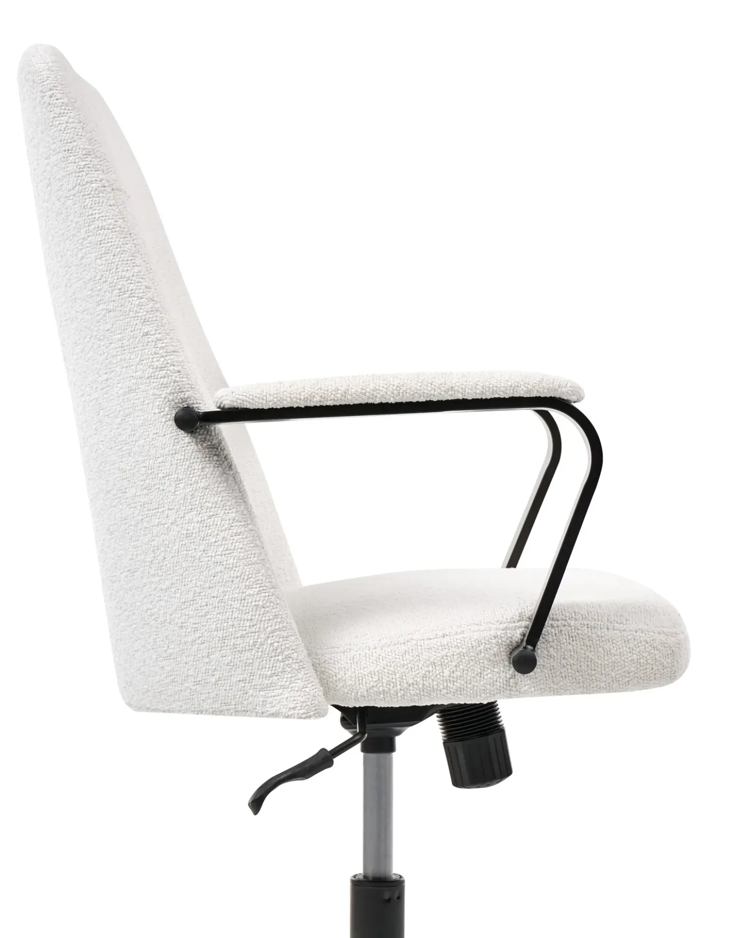 Sedia da ufficio CAROGA Bouclé Bianco