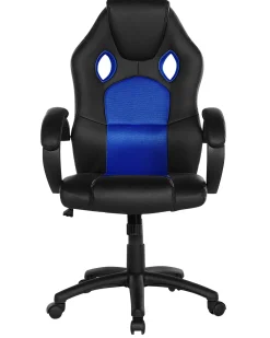 Outlet Beliani Sedia da ufficio FIGHTER Pelle sintetica Blu marino Blu Nero
