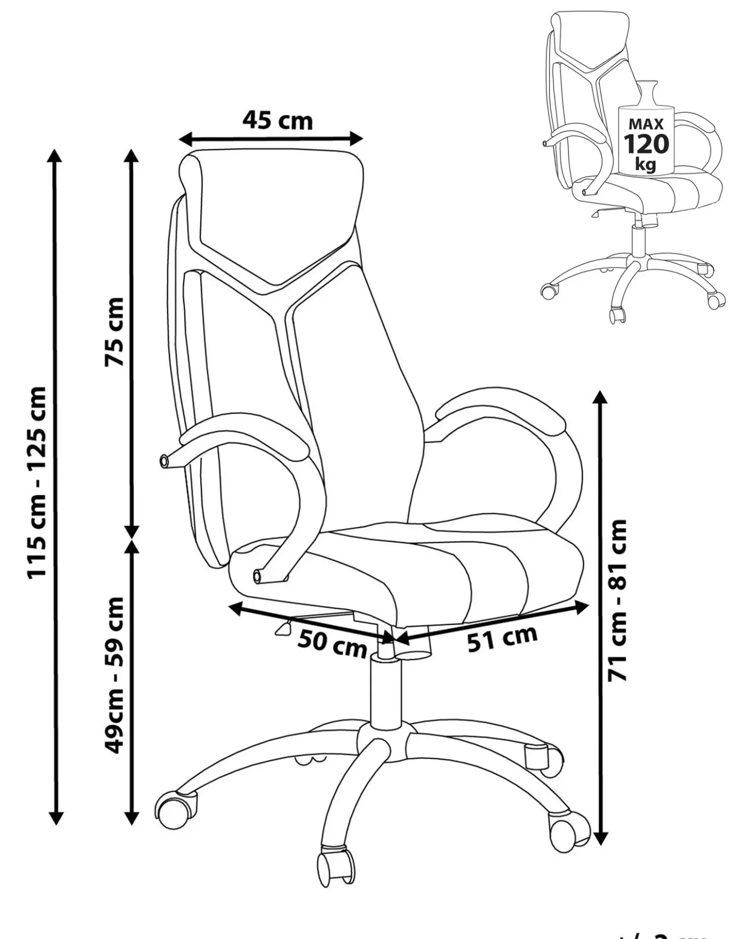 Sedia da ufficio FORMULA Beige