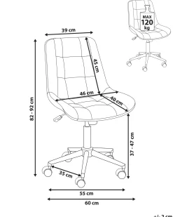 Sedia da ufficio MELROSE Velluto Foglia di tè