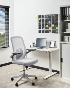 Sale Beliani Sedia da ufficio OVERLORD Grigio Grigio Nero