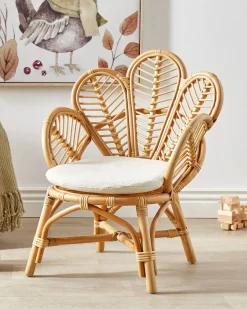 Discount Beliani Sedia pavone per bambini FLORENTINE II Rattan Naturale Marrone