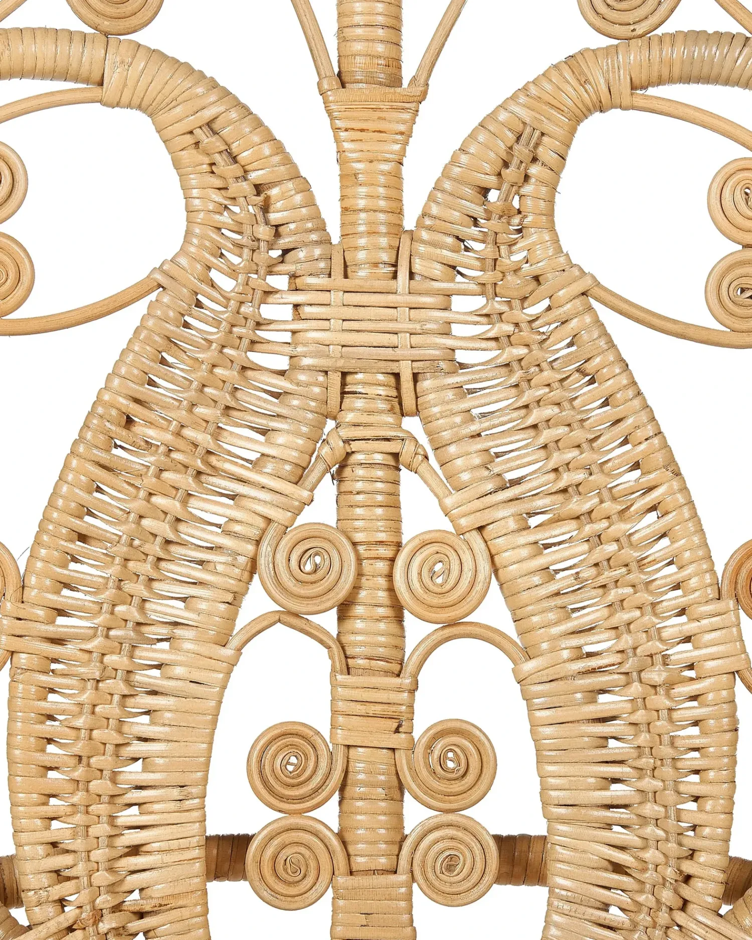 New Beliani Sedia Peacock CARRARA Rattan Naturale Beige Naturale