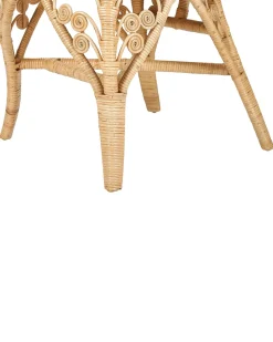 New Beliani Sedia Peacock CARRARA Rattan Naturale Beige Naturale