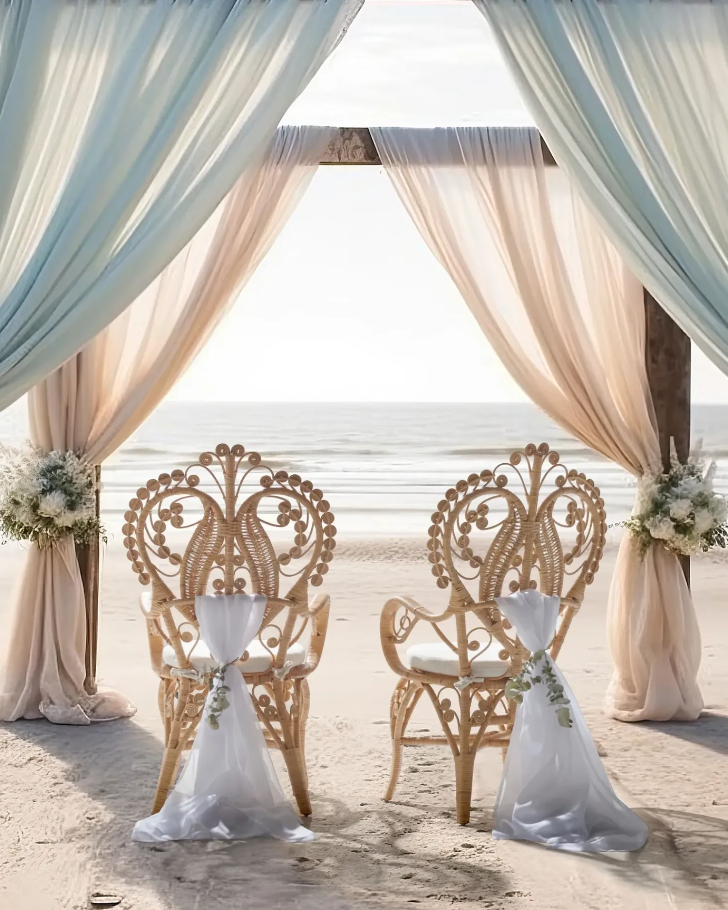 New Beliani Sedia Peacock CARRARA Rattan Naturale Beige Naturale